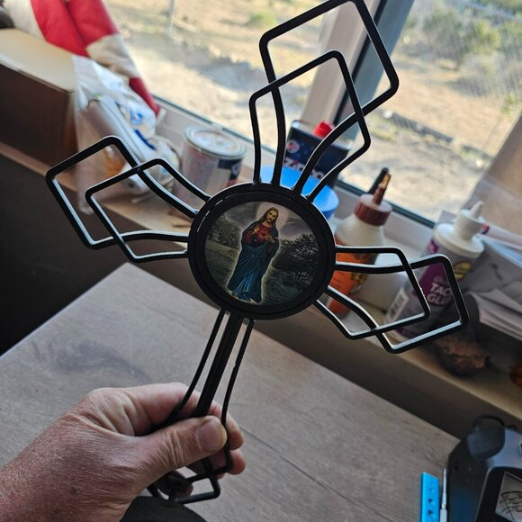 Catholic cross candle holder - Picture 2 of 3